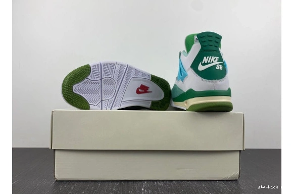 Grass SB   Jordan AJ4-KNCW edition)  AJ4-KNCW Green 4 Retro (limited White 0227